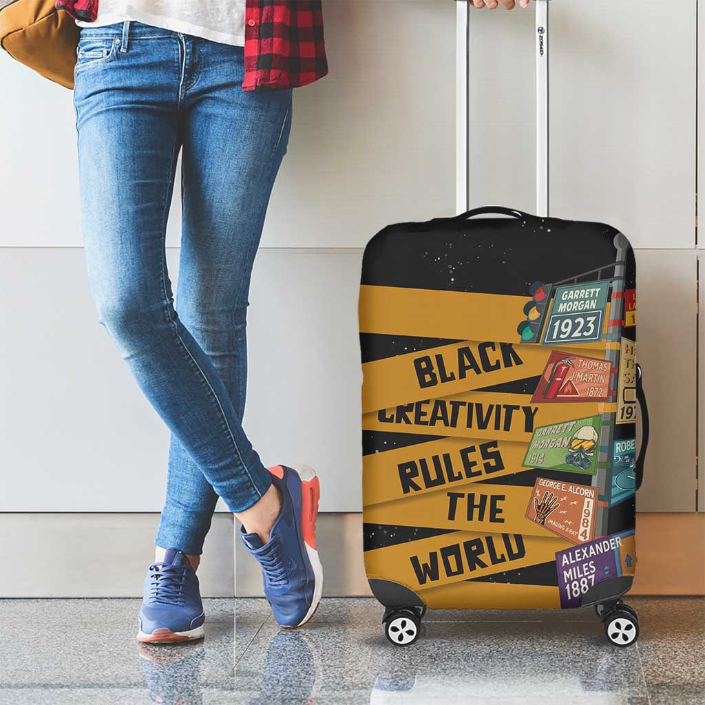 Black Creativity Rules The World Luggage Cover African Creativity - Wonder Print Shop