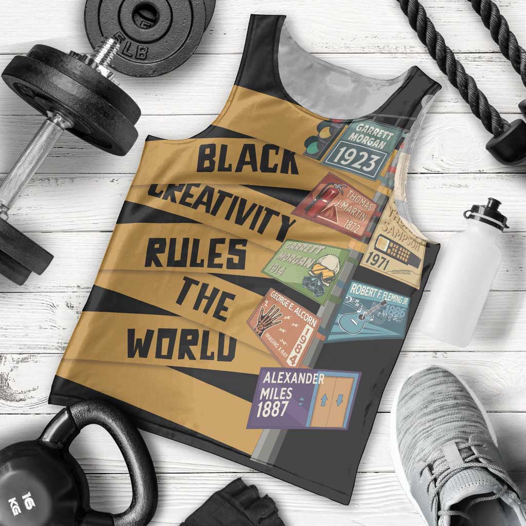 Black Creativity Rules The World Men Tank Top African Creativity - Wonder Print Shop