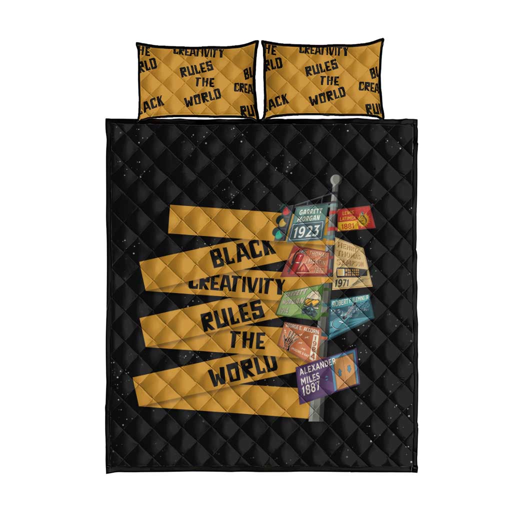 Black Creativity Rules The World Quilt Bed Set African Creativity - Wonder Print Shop