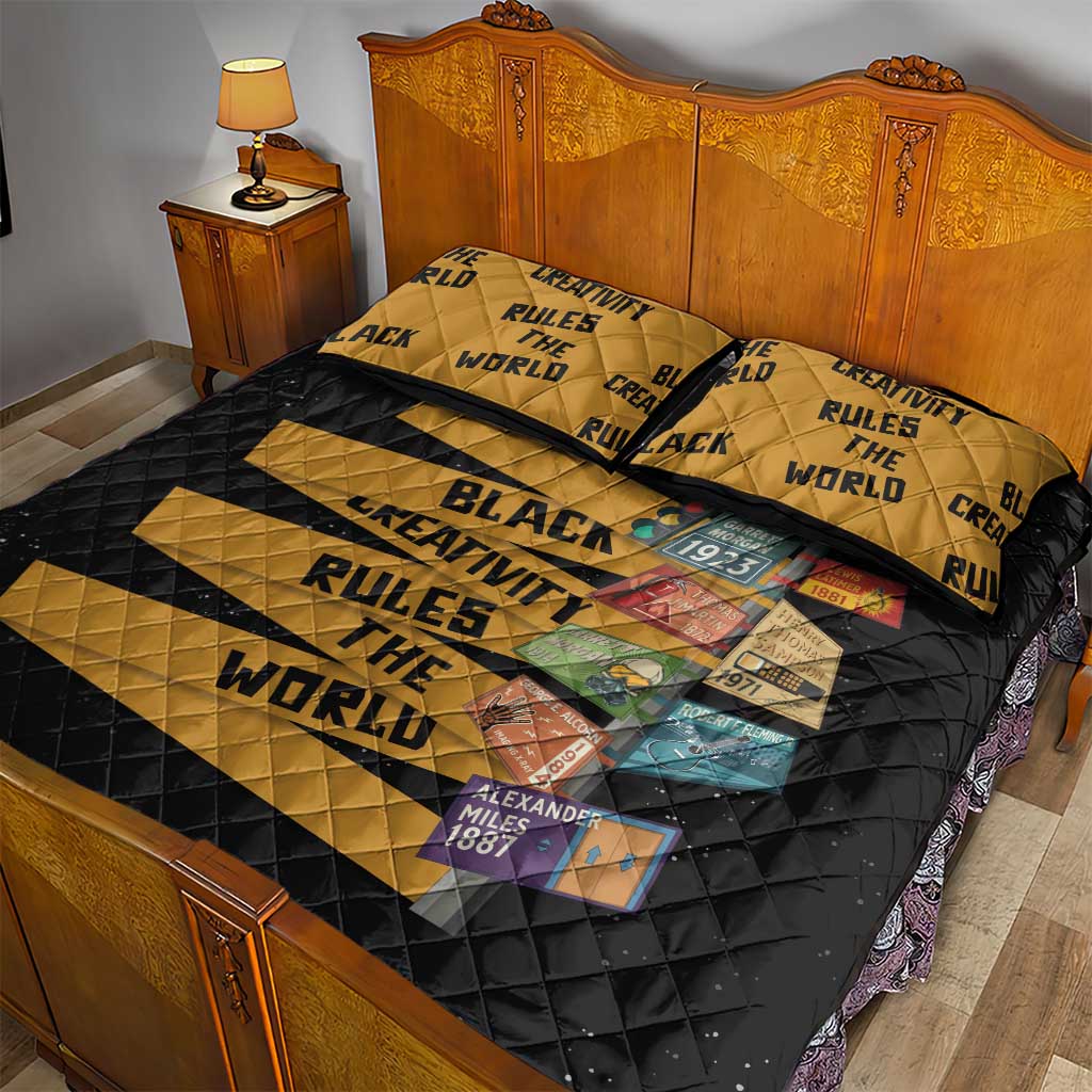 Black Creativity Rules The World Quilt Bed Set African Creativity - Wonder Print Shop