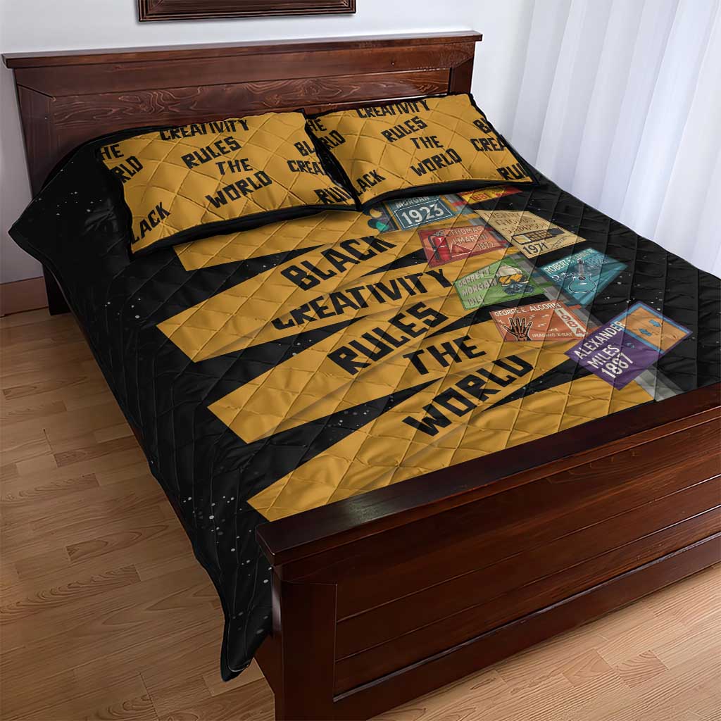 Black Creativity Rules The World Quilt Bed Set African Creativity - Wonder Print Shop