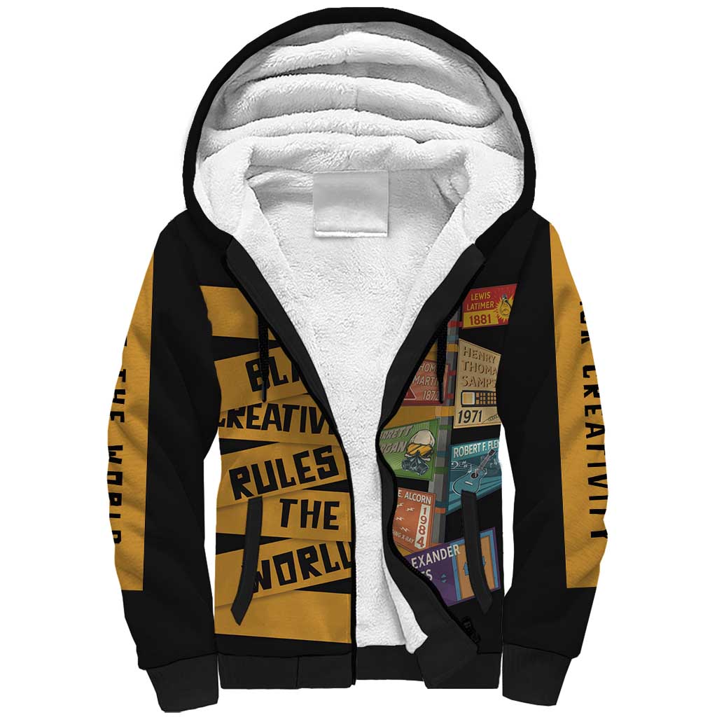Black Creativity Rules The World Sherpa Hoodie African Creativity - Wonder Print Shop