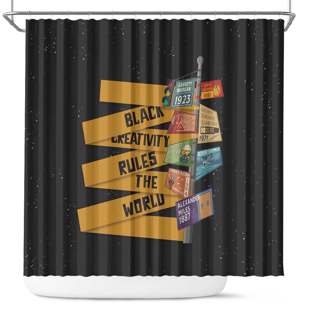 Black Creativity Rules The World Shower Curtain African Creativity