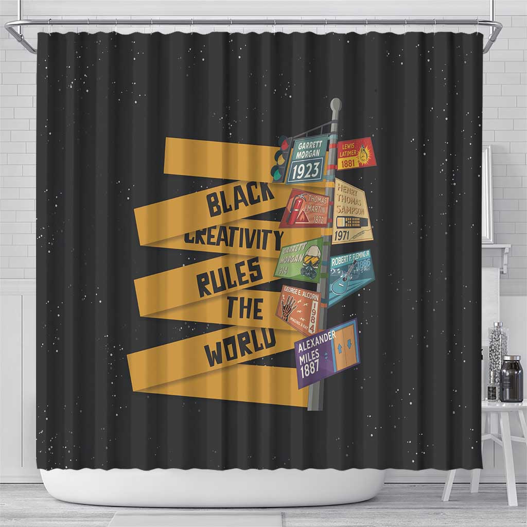 Black Creativity Rules The World Shower Curtain African Creativity