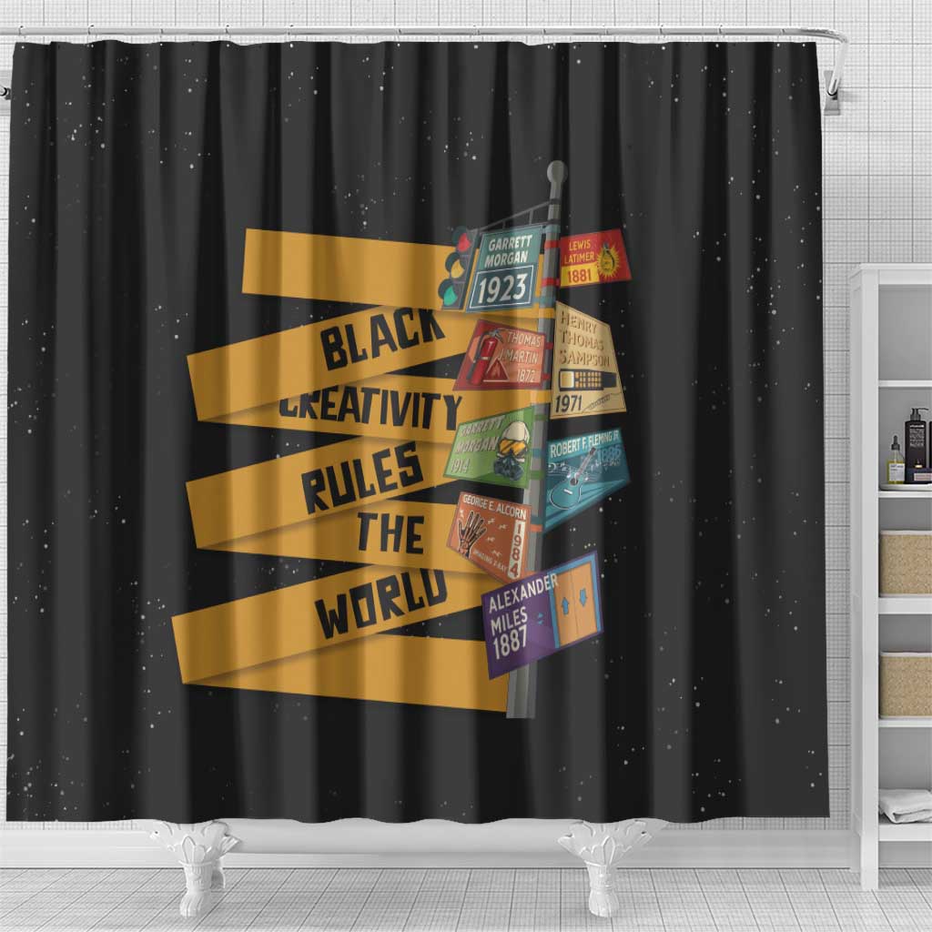 Black Creativity Rules The World Shower Curtain African Creativity