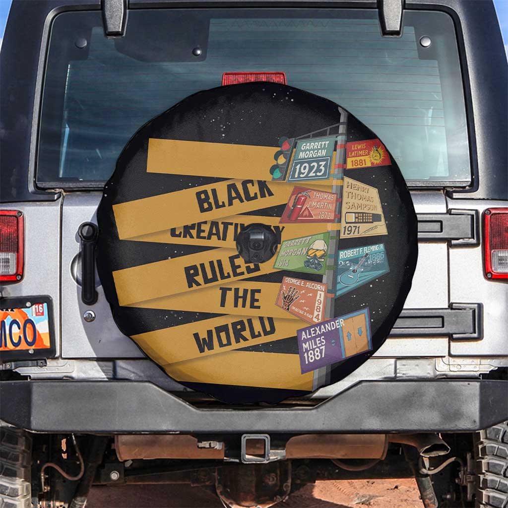 Black Creativity Rules The World Spare Tire Cover African Creativity - Wonder Print Shop