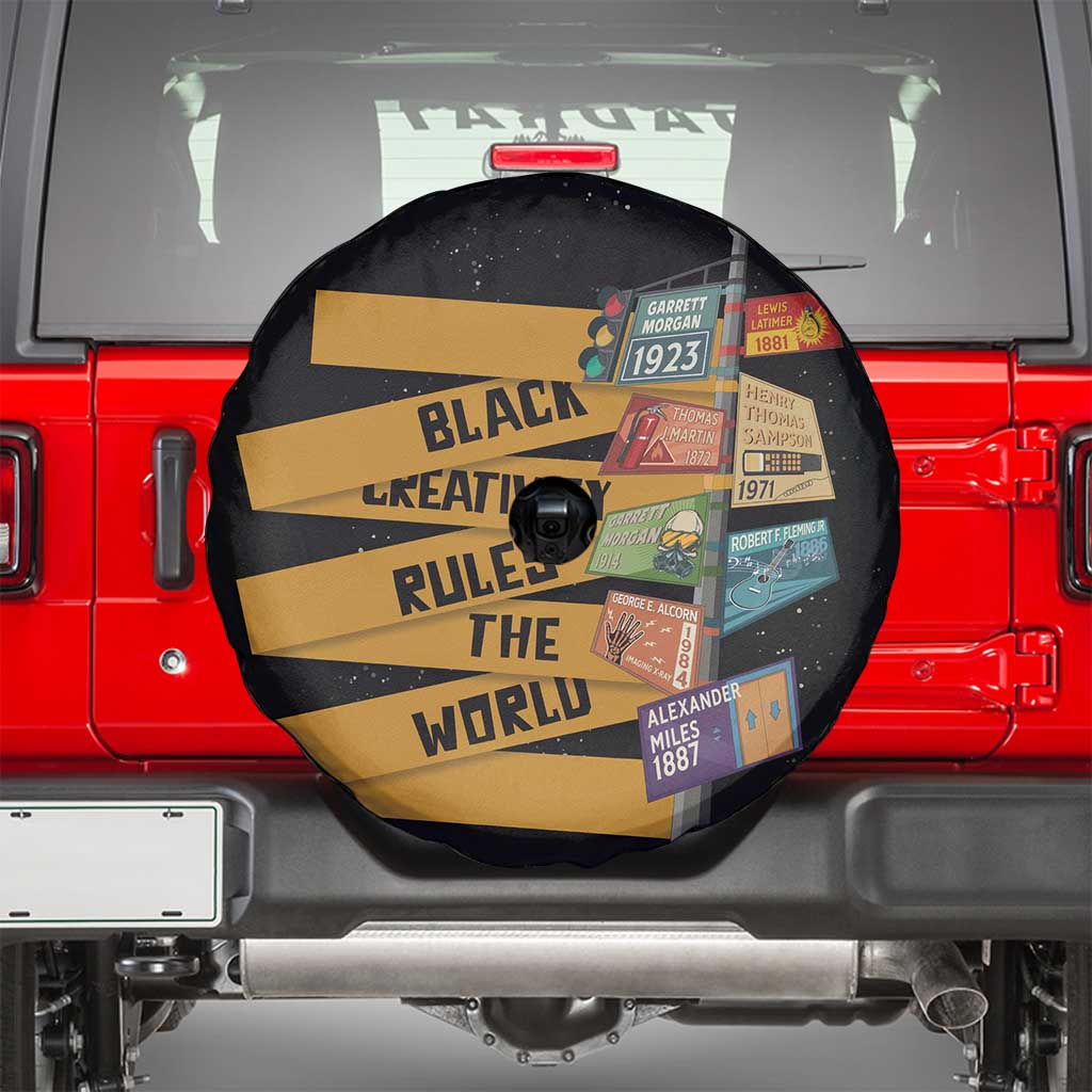 Black Creativity Rules The World Spare Tire Cover African Creativity - Wonder Print Shop