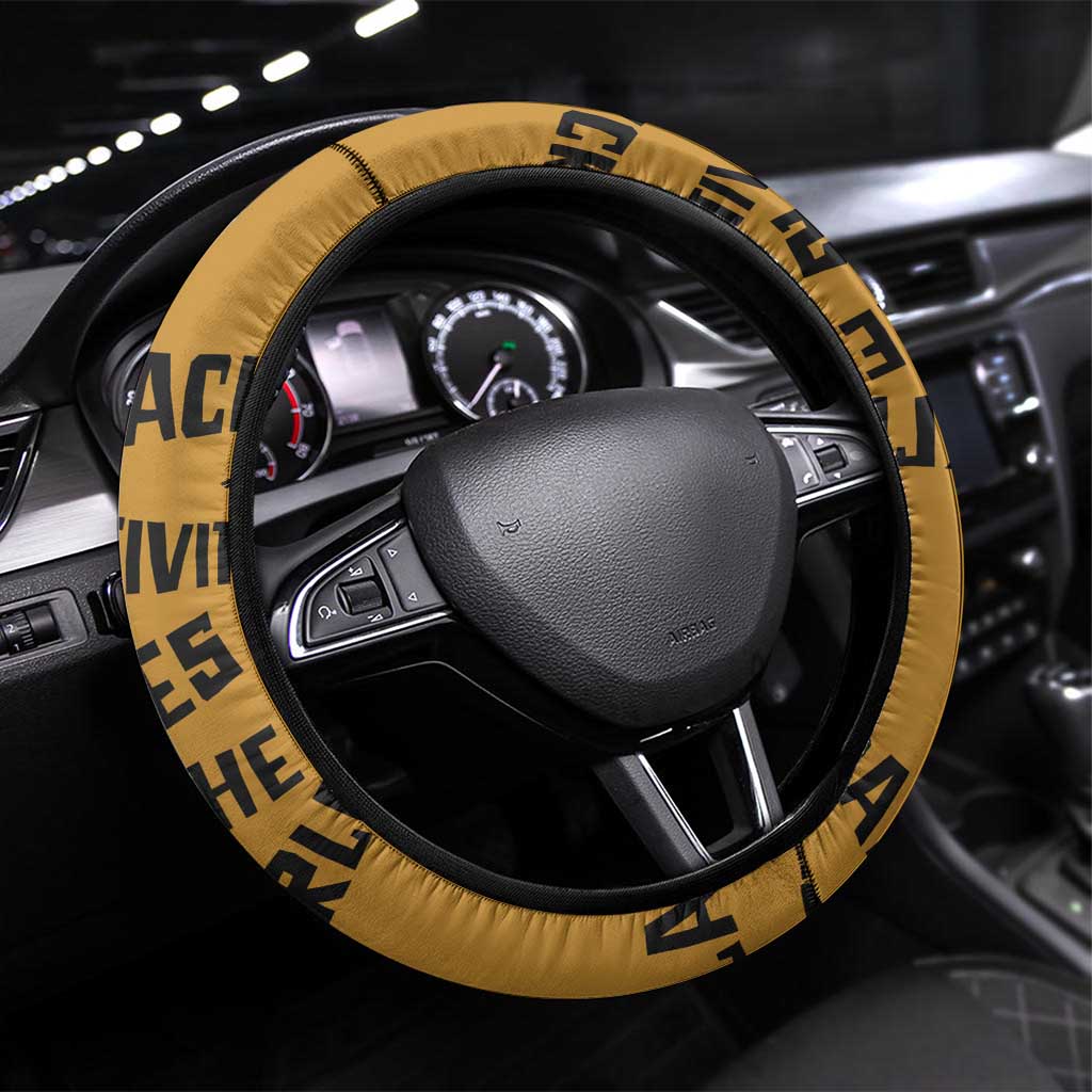 Black Creativity Rules The World Steering Wheel Cover African Creativity - Wonder Print Shop