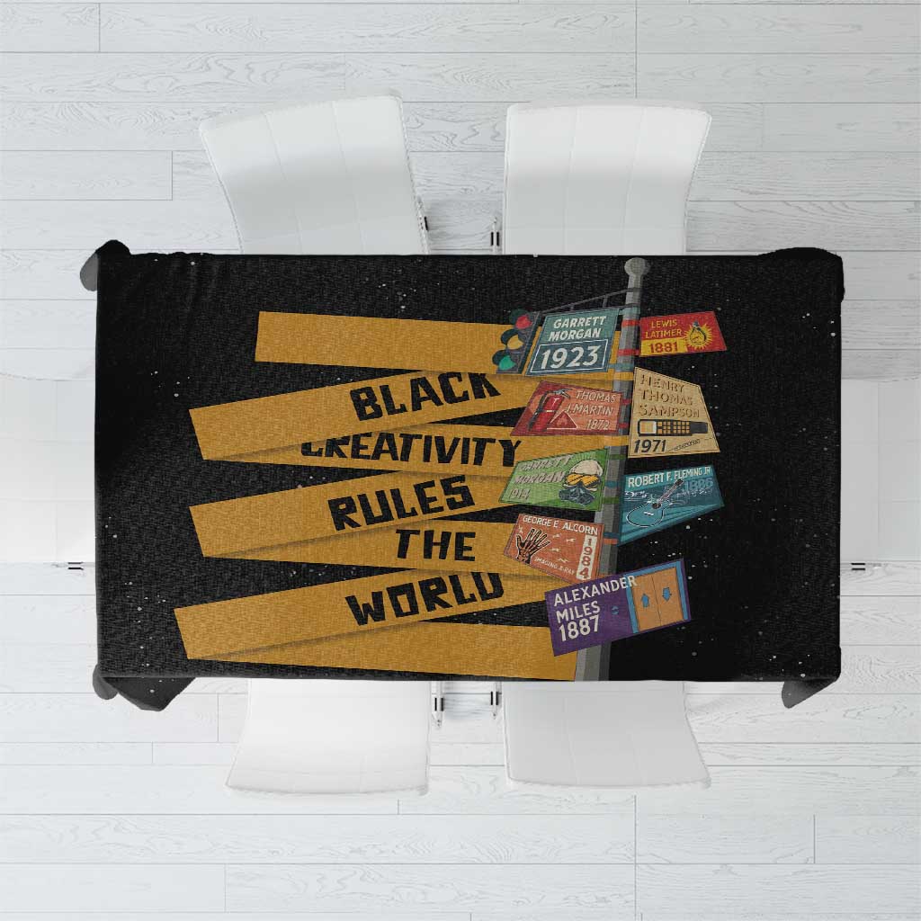 Black Creativity Rules The World Tablecloth African Creativity - Wonder Print Shop