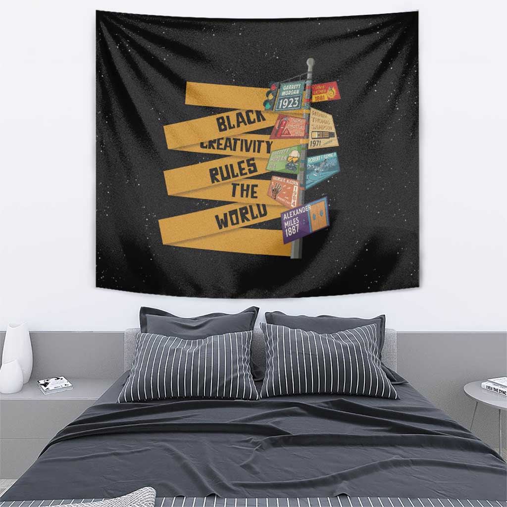 Black Creativity Rules The World Tapestry African Creativity - Wonder Print Shop