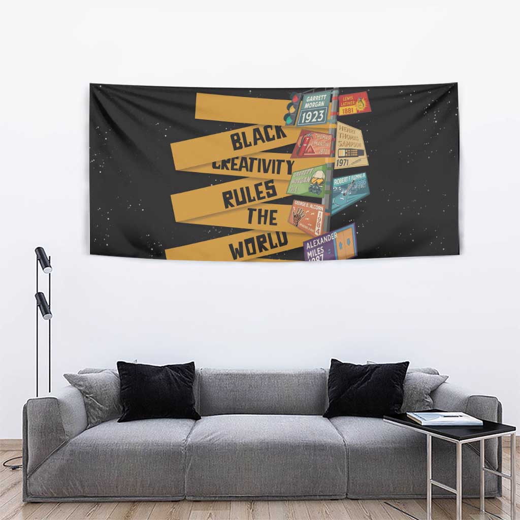 Black Creativity Rules The World Tapestry African Creativity - Wonder Print Shop