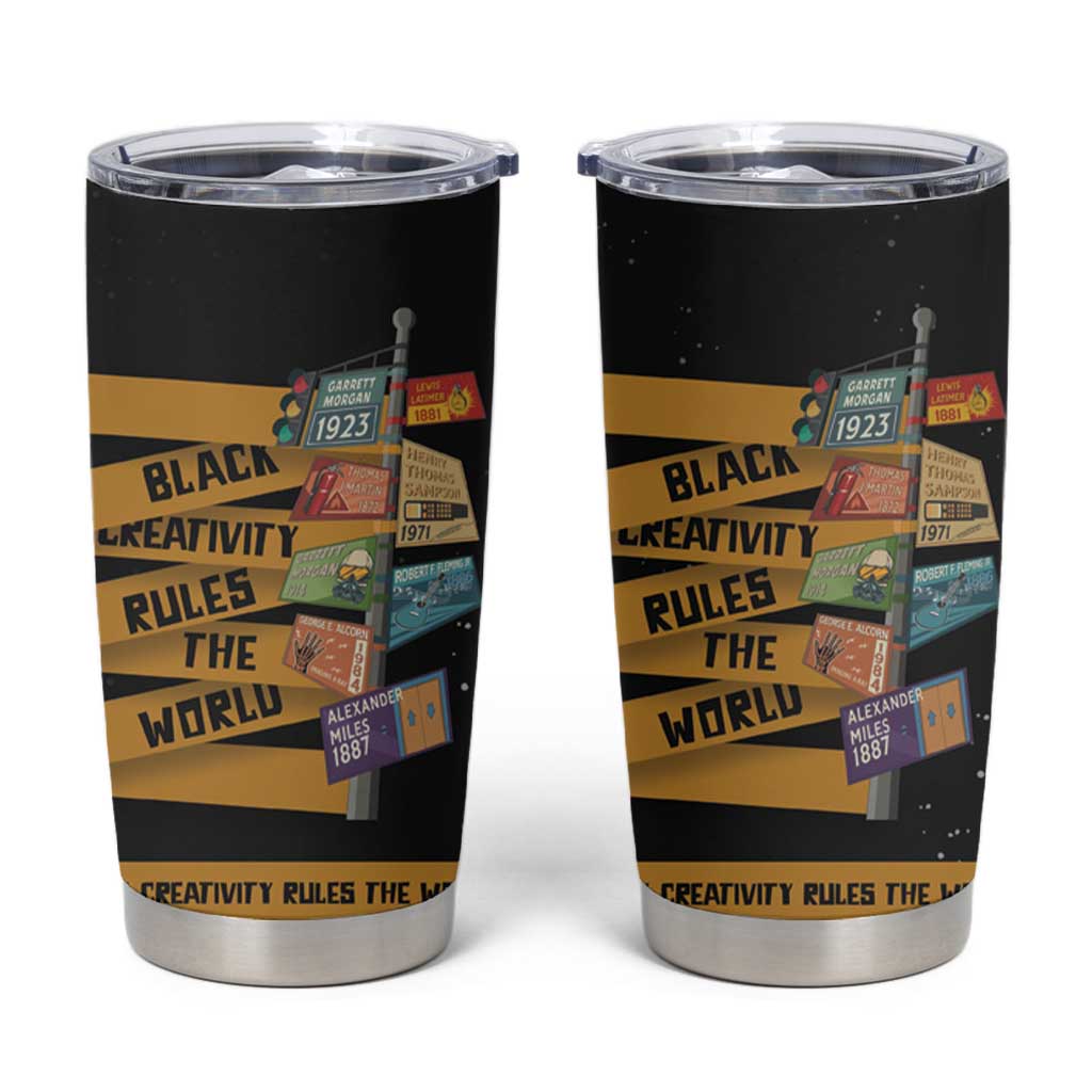 Black Creativity Rules The World Tumbler Cup African Creativity - Wonder Print Shop