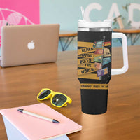 Black Creativity Rules The World Tumbler With Handle African Creativity - Wonder Print Shop