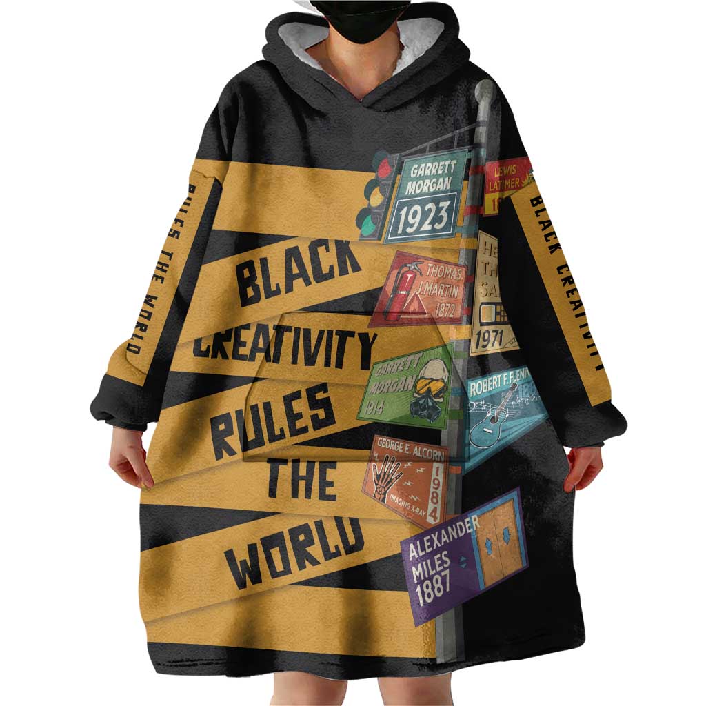 Black Creativity Rules The World Wearable Blanket Hoodie African Creativity - Wonder Print Shop