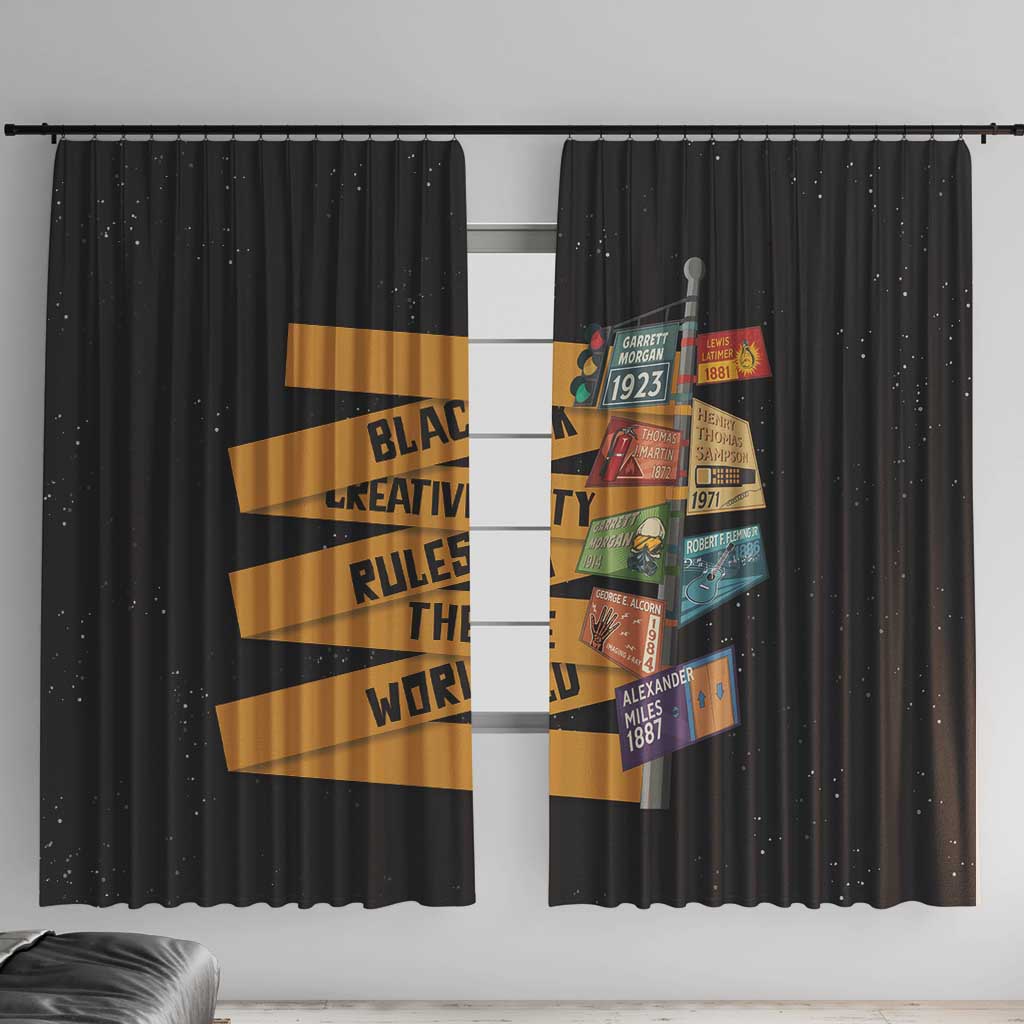 Black Creativity Rules The World Window Curtain African Creativity - Wonder Print Shop