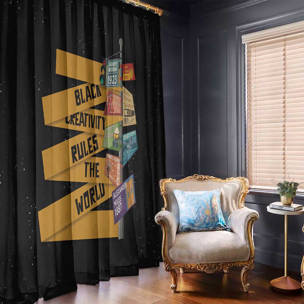 Black Creativity Rules The World Window Curtain African Creativity - Wonder Print Shop
