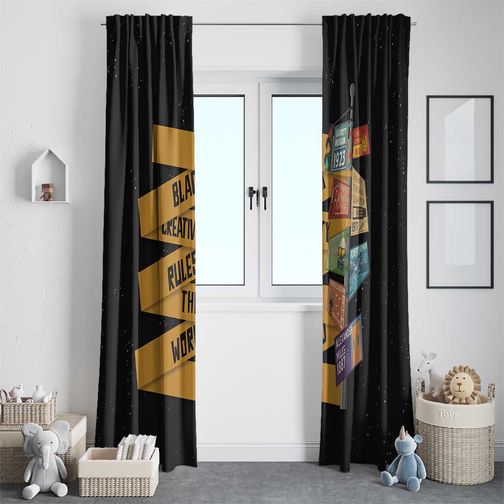 Black Creativity Rules The World Window Curtain African Creativity - Wonder Print Shop