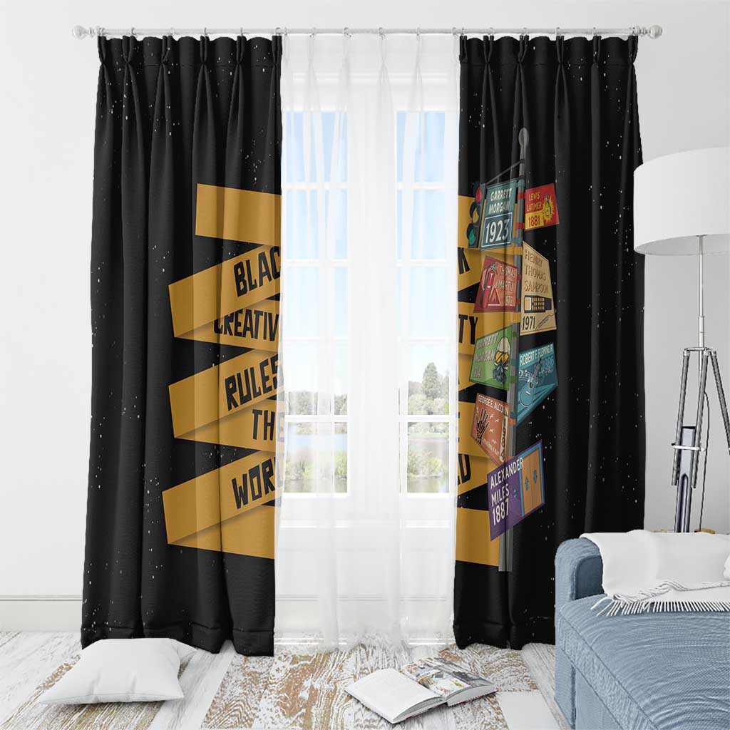 Black Creativity Rules The World Window Curtain African Creativity - Wonder Print Shop