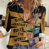 Black Creativity Rules The World Women Casual Shirt African Creativity - Wonder Print Shop