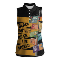 Black Creativity Rules The World Women Sleeveless Polo Shirt African Creativity - Wonder Print Shop