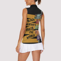 Black Creativity Rules The World Women Sleeveless Polo Shirt African Creativity - Wonder Print Shop
