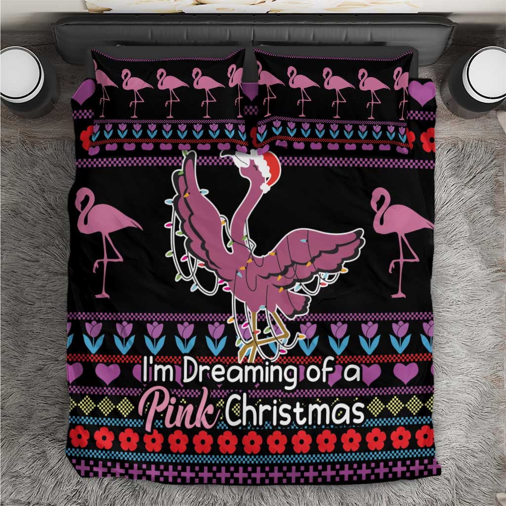 Flamingo Im Dreaming Of A Pink Christmas Bedding Set - Wonder Print Shop