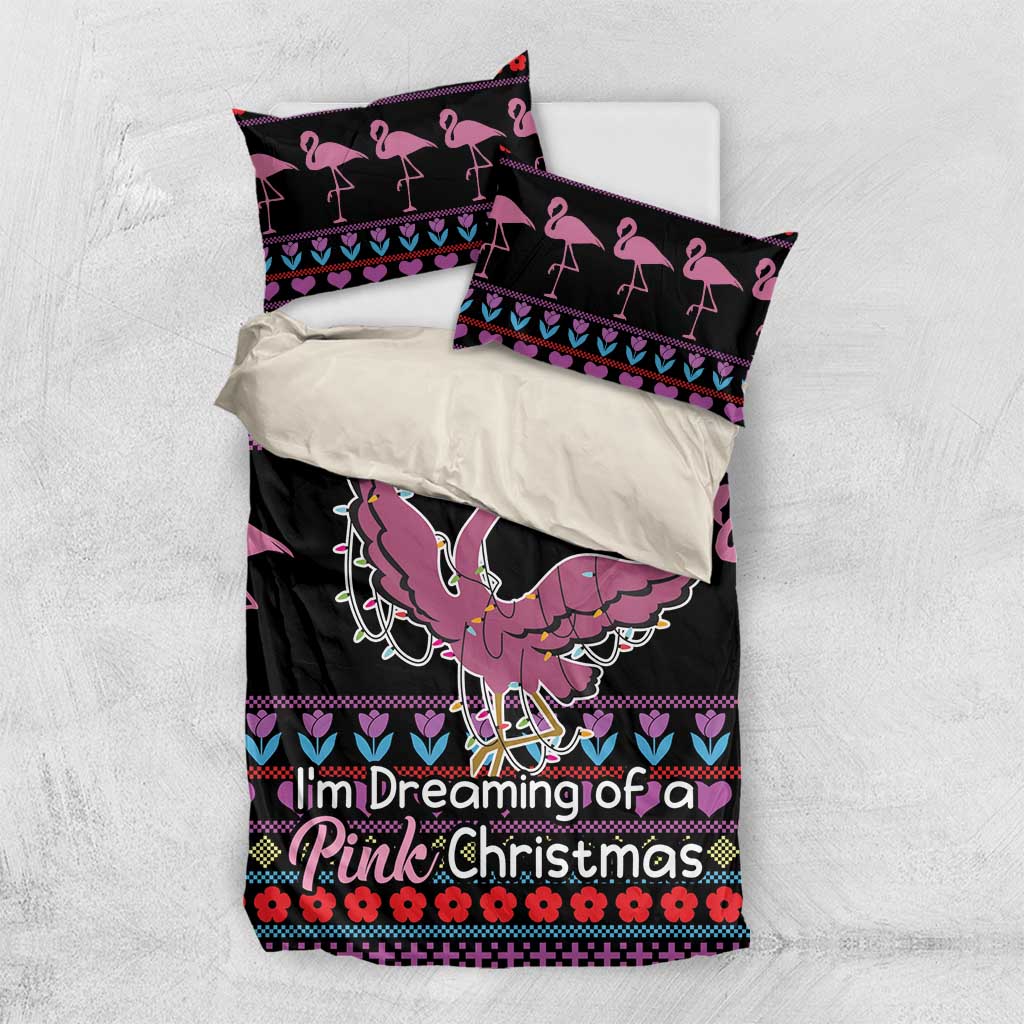 Flamingo Im Dreaming Of A Pink Christmas Bedding Set - Wonder Print Shop