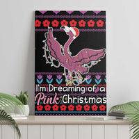 Flamingo Im Dreaming Of A Pink Christmas Canvas Wall Art - Wonder Print Shop