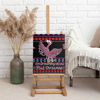 Flamingo Im Dreaming Of A Pink Christmas Canvas Wall Art - Wonder Print Shop