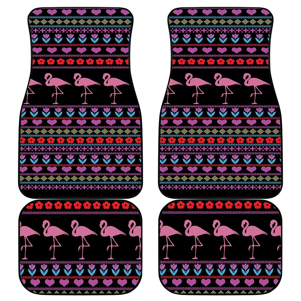 Flamingo Im Dreaming Of A Pink Christmas Car Mats - Wonder Print Shop