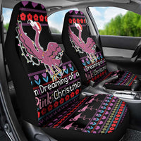 Flamingo Im Dreaming Of A Pink Christmas Car Seat Cover - Wonder Print Shop