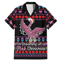 Flamingo Im Dreaming Of A Pink Christmas Family Matching Mermaid Dress and Hawaiian Shirt - Wonder Print Shop