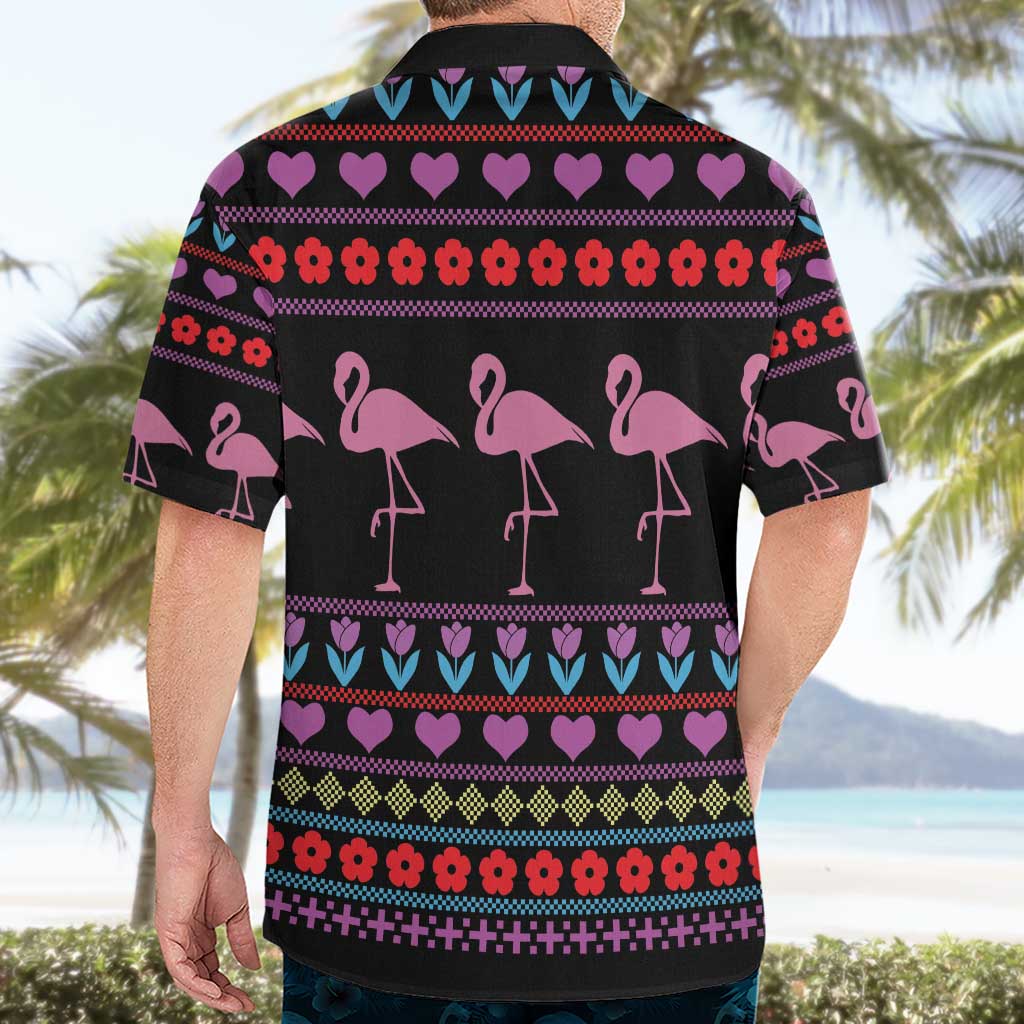 Flamingo Im Dreaming Of A Pink Christmas Hawaiian Shirt - Wonder Print Shop