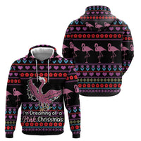 Flamingo Im Dreaming Of A Pink Christmas Hoodie - Wonder Print Shop