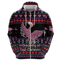 Flamingo Im Dreaming Of A Pink Christmas Hoodie - Wonder Print Shop