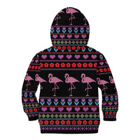 Flamingo Im Dreaming Of A Pink Christmas Kid Hoodie - Wonder Print Shop
