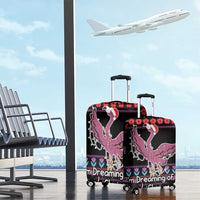 Flamingo Im Dreaming Of A Pink Christmas Luggage Cover - Wonder Print Shop