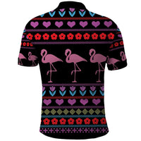 Flamingo Im Dreaming Of A Pink Christmas Polo Shirt - Wonder Print Shop