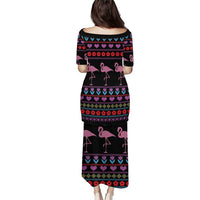 Flamingo Im Dreaming Of A Pink Christmas Puletasi - Wonder Print Shop