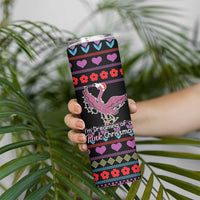 Flamingo Im Dreaming Of A Pink Christmas Skinny Tumbler - Wonder Print Shop