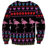 Flamingo Im Dreaming Of A Pink Christmas Sweatshirt - Wonder Print Shop