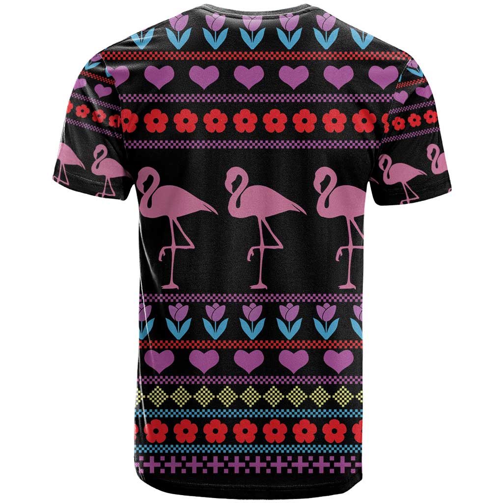 Flamingo Im Dreaming Of A Pink Christmas T Shirt - Wonder Print Shop