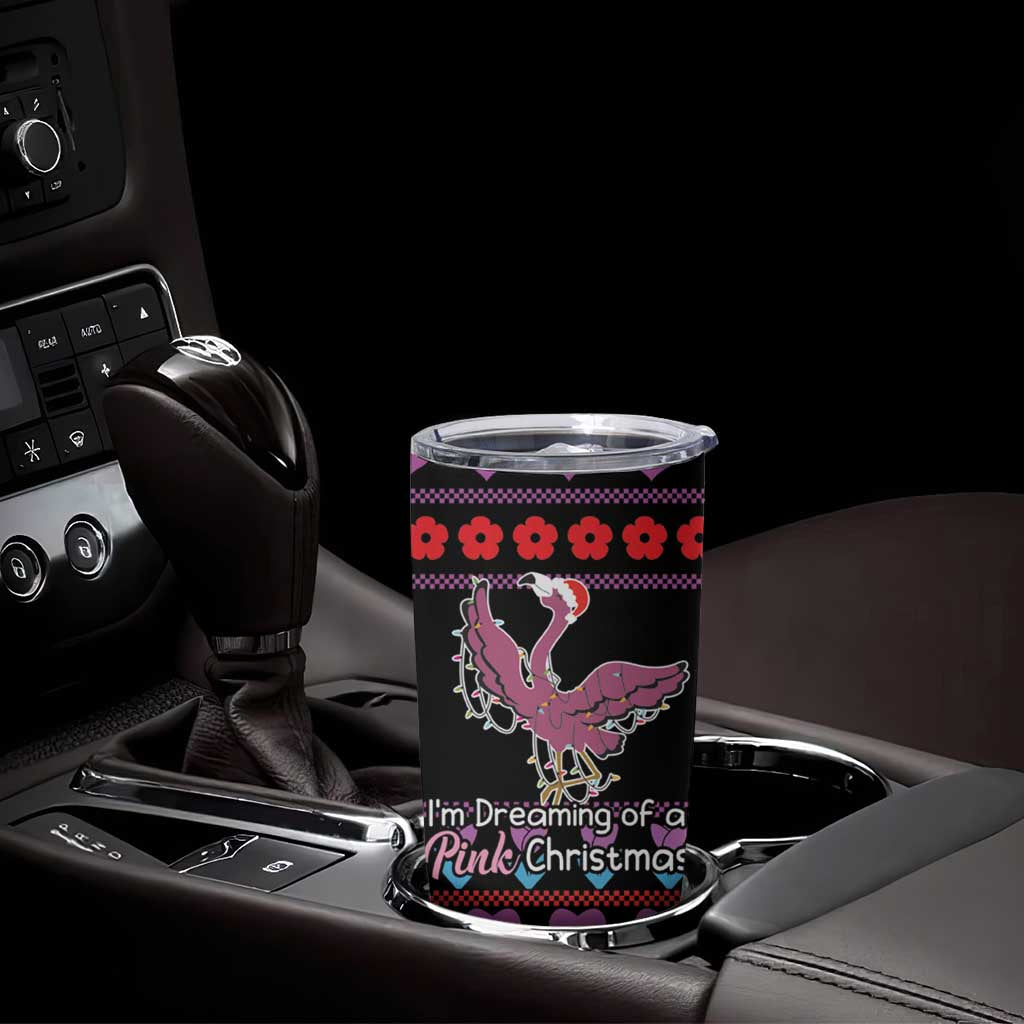 Flamingo Im Dreaming Of A Pink Christmas Tumbler Cup - Wonder Print Shop