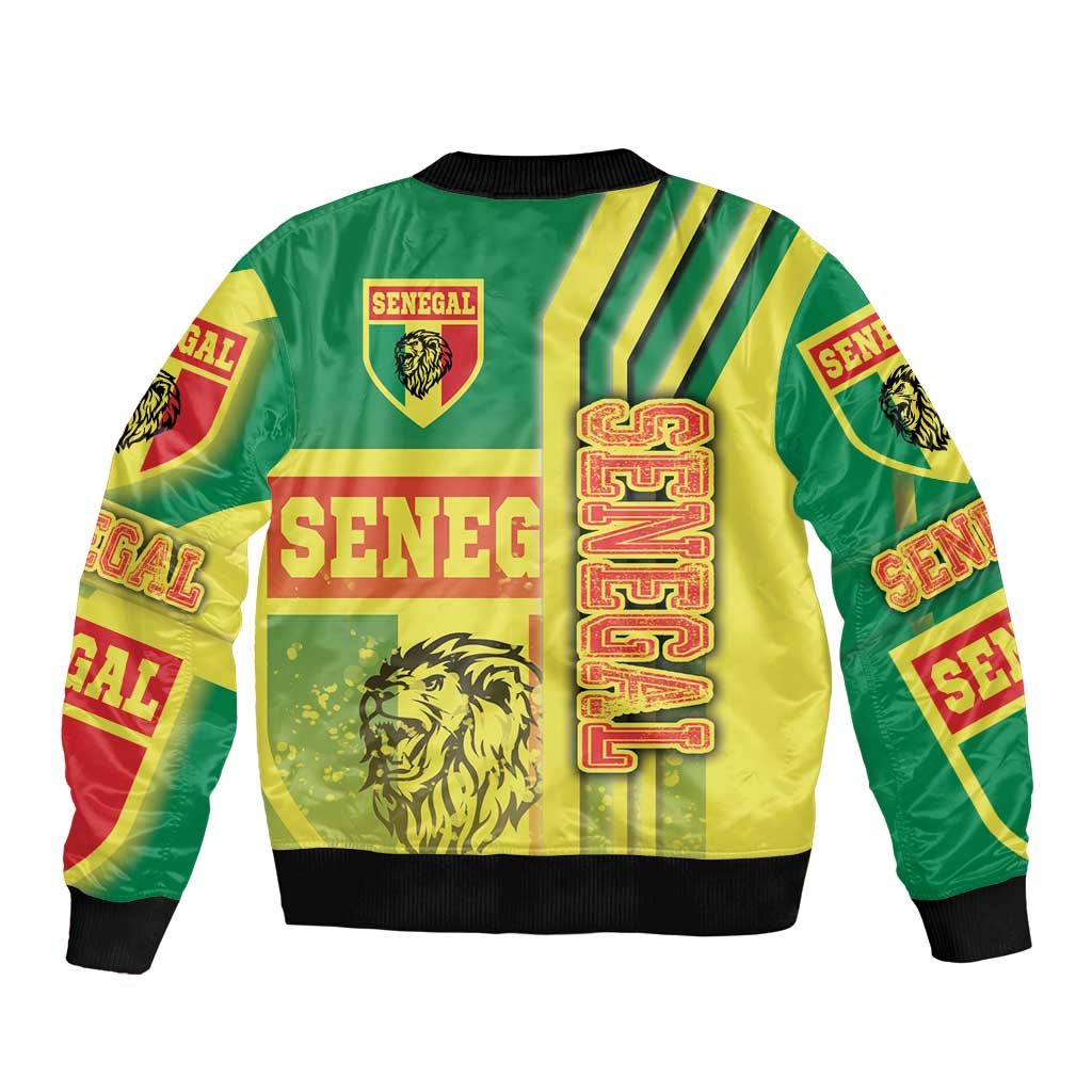 Senegal Football Bomber Jacket Lions of Teranga Soccer - Road To Champion - Wonder Print Shop