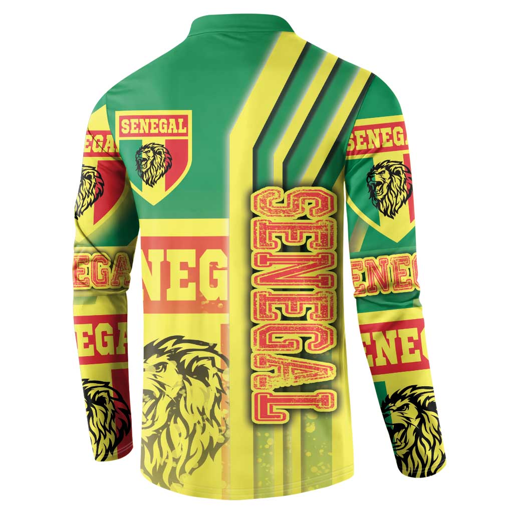Senegal Football Button Sweatshirt Lions of Teranga Soccer - Road To Champion - Wonder Print Shop