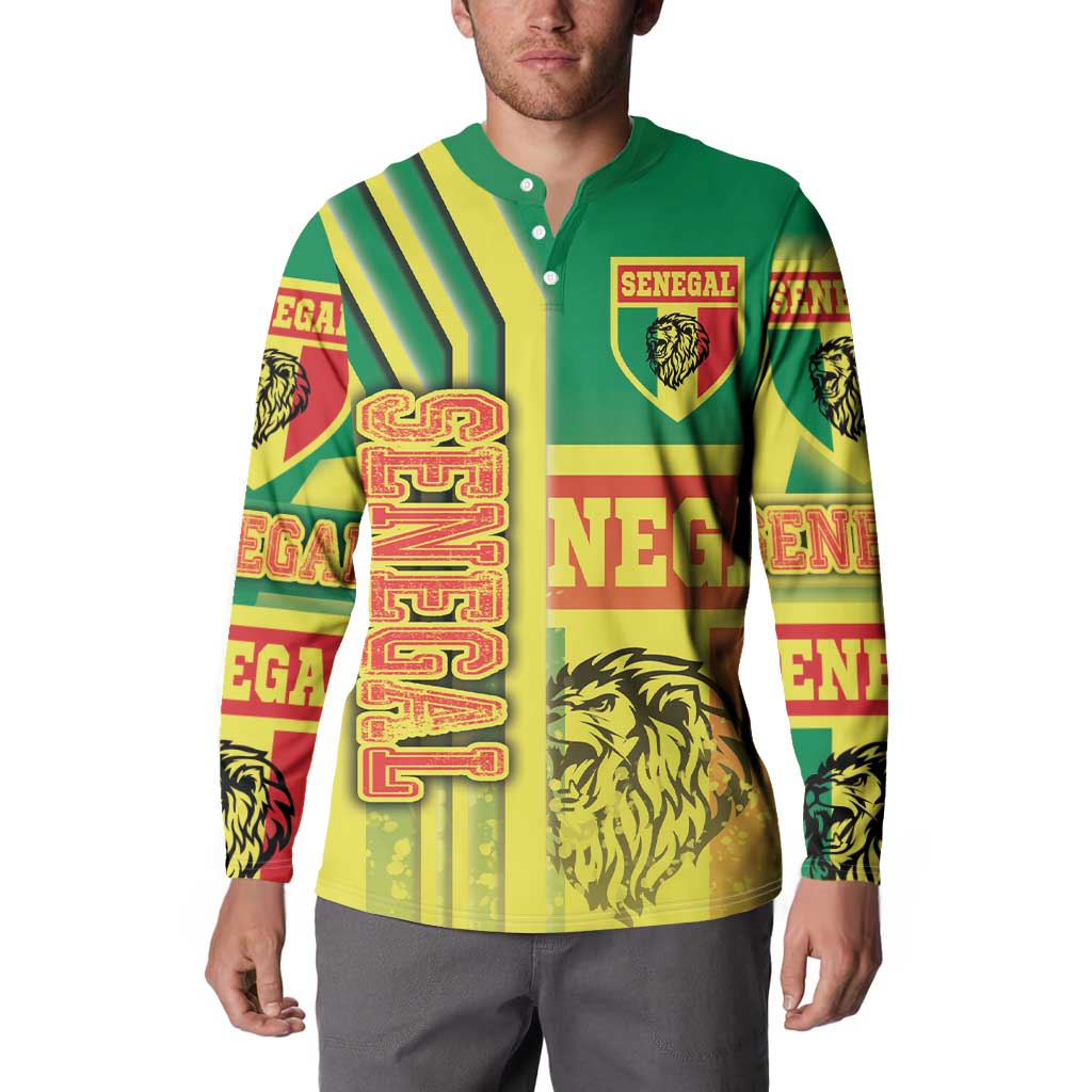 Senegal Football Button Sweatshirt Lions of Teranga Soccer - Road To Champion - Wonder Print Shop