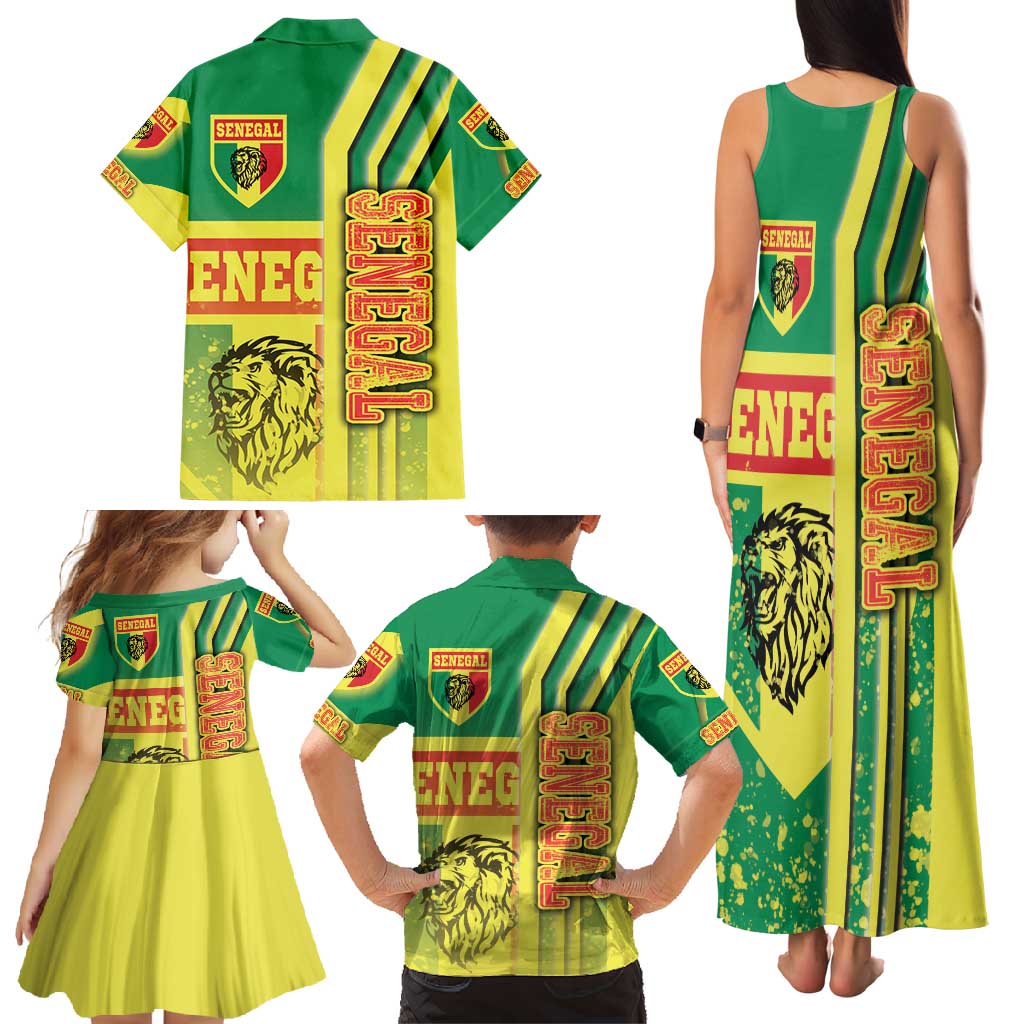 Senegal Football Family Matching Tank Maxi Dress and Hawaiian Shirt Lions of Teranga Soccer - Road To Champion - Wonder Print Shop