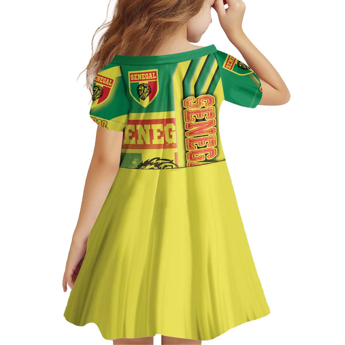 Senegal Football Kid Short Sleeve Dress Lions of Teranga Soccer - Road To Champion - Wonder Print Shop