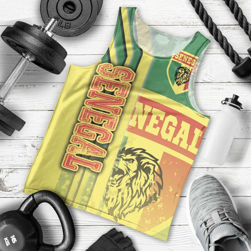 Senegal Football Men Tank Top Lions of Teranga Soccer - Road To Champion - Wonder Print Shop