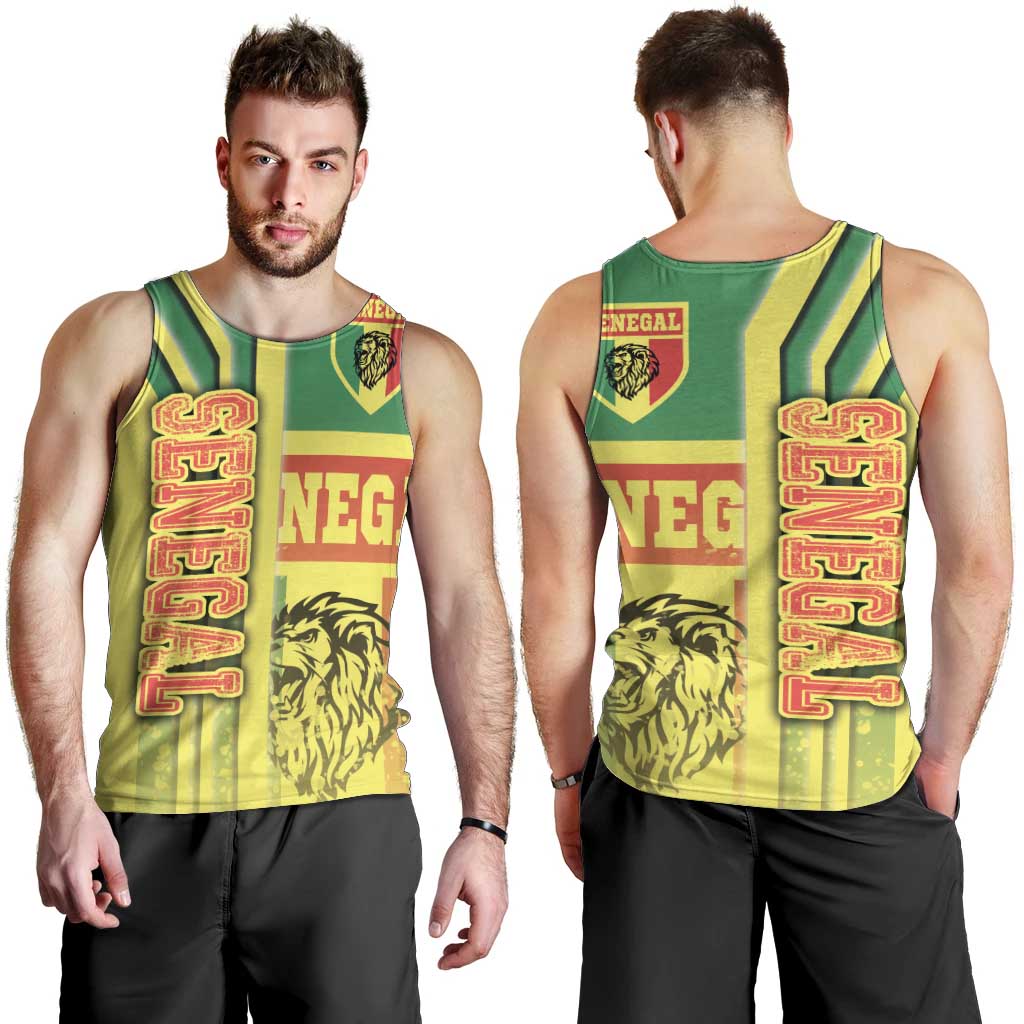Senegal Football Men Tank Top Lions of Teranga Soccer - Road To Champion - Wonder Print Shop